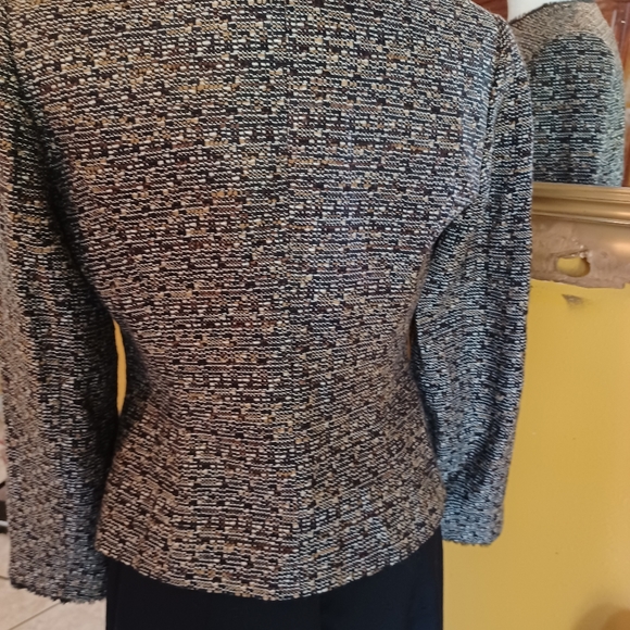 Jones New York Black and Gray Tweed Blazer - Picture 3 of 4